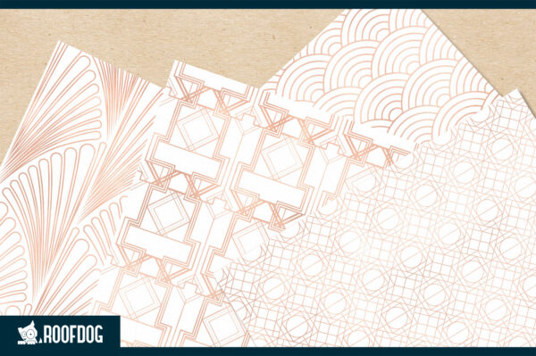 Rose gold and white art deco digital paper Rose gold and white art deco digital paper