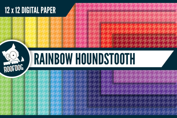 Rainbow houndstooth digital paper Rainbow houndstooth digital paper