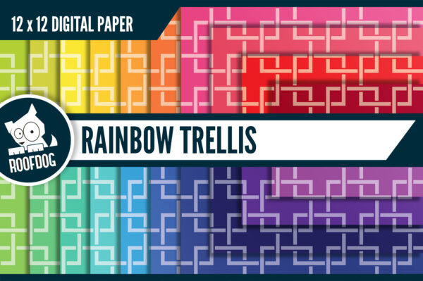 Rainbow trellis digital paper Rainbow trellis digital paper