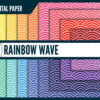 Rainbow wave digital paper