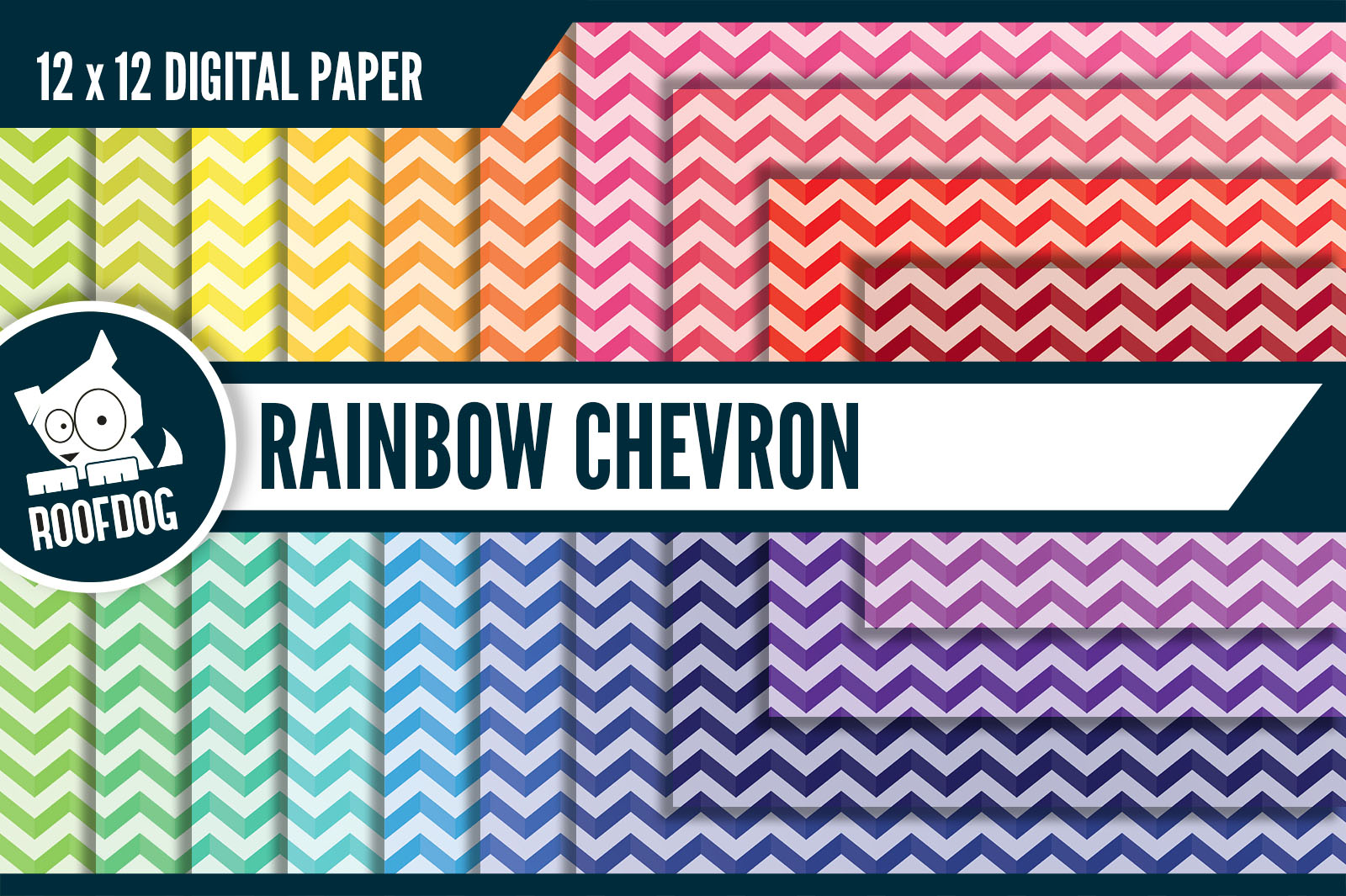 Rainbow chevron digital paper Rainbow chevron digital paper