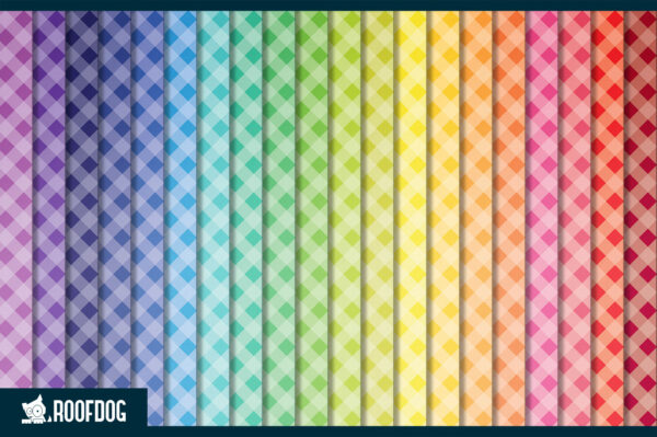 Rainbow gingham digital paper