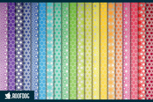 Rainbow silver foil honeycomb digital paper