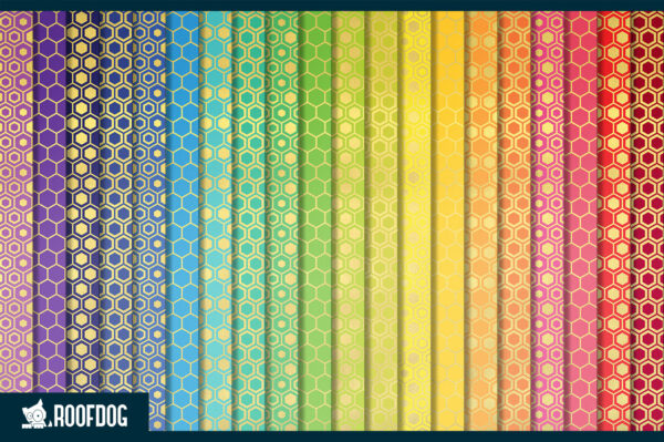 Rainbow gold foil honeycomb digital paper Rainbow gold foil honeycomb digital paper