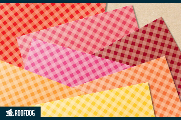 Rainbow gingham digital paper