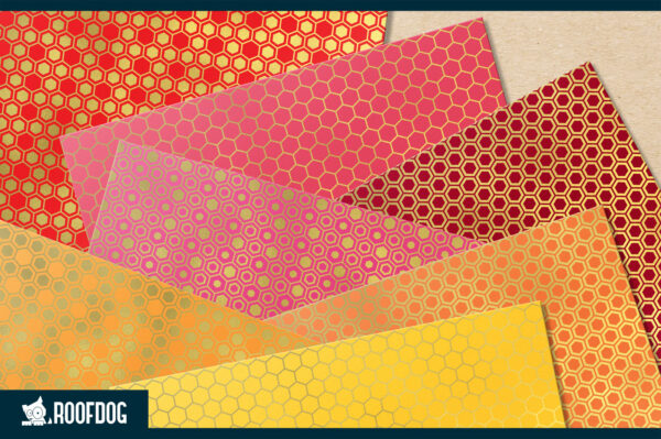 Rainbow gold foil honeycomb digital paper Rainbow gold foil honeycomb digital paper