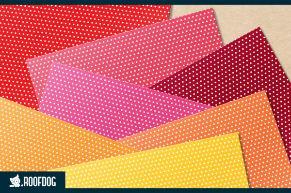 Rainbow polka dot digital paper