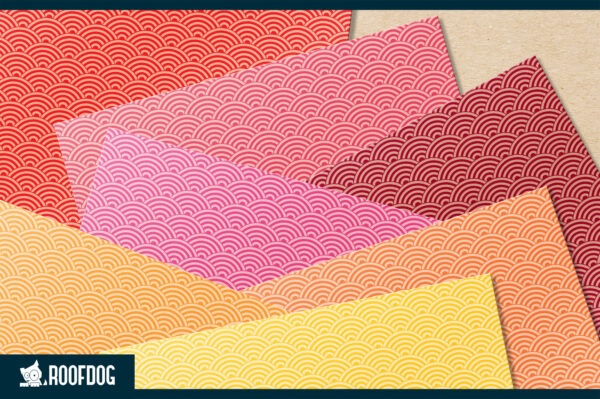 Rainbow wave digital paper