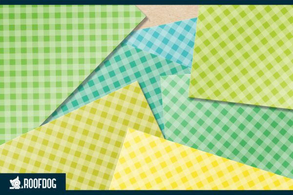 Rainbow gingham digital paper