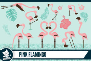 Summer flamingo clip art