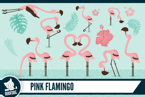 Flamingo clipart sample 01 Summer flamingo clip art