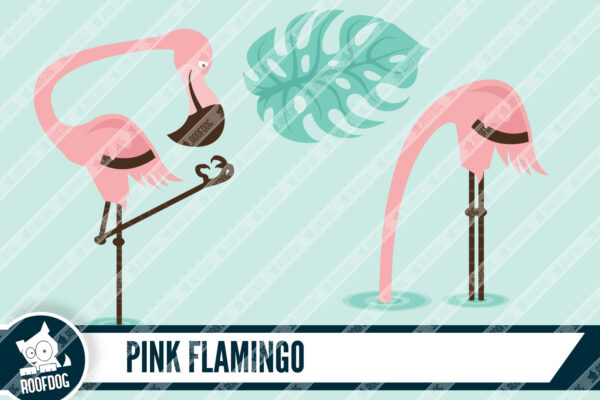 Flamingo clipart sample 03 Summer flamingo clip art
