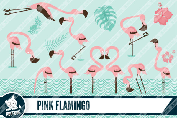Flamingo clipart sample 05 Summer flamingo clip art