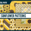 Sunflower digital paper Sunflower digital paper