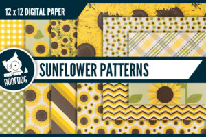 Sunflower digital paper