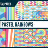 Pastel rainbow digital paper Pastel rainbow digital paper