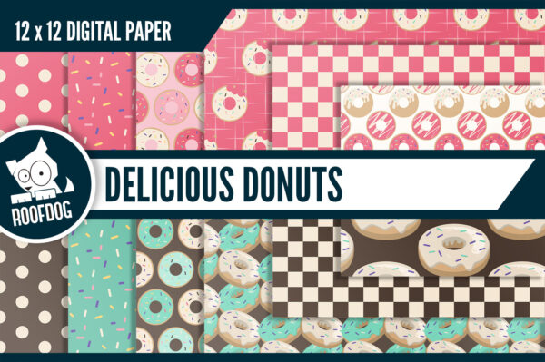 Donut digital paper Donut digital paper