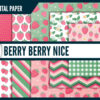 Pink Strawberry Digital Paper Pink Strawberry Digital Paper