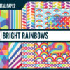Bright rainbow digital paper