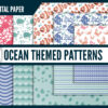 Ocean themed digital paper Ocean themed digital paper