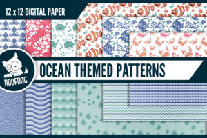 Ocean themed digital paper