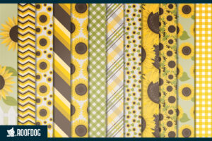 Sunflower digital paper