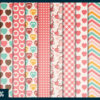 Valentines hearts digital paper Valentines hearts digital paper