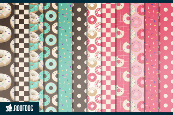 Donut digital paper Donut digital paper