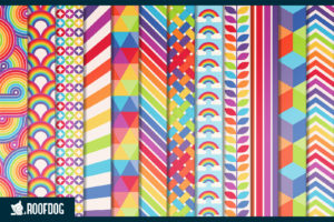 Bright rainbow digital paper