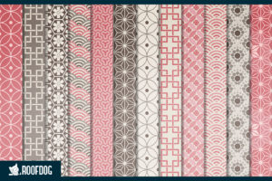 Cacao blossom Japanese style geometric digital paper