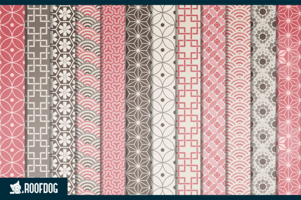Cacao blossom Japanese style geometric digital paper Cacao blossom Japanese style geometric digital paper