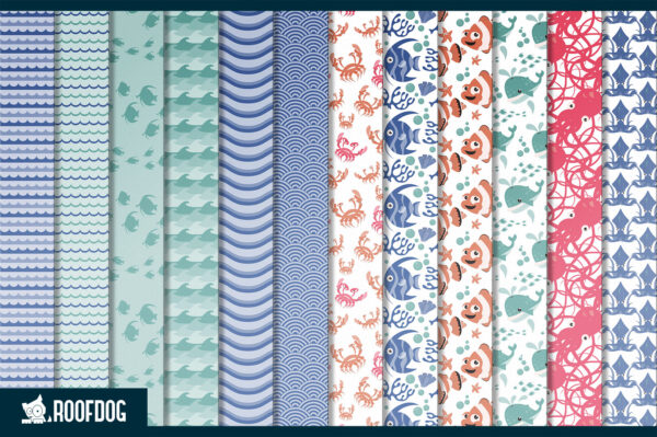 Ocean themed digital paper Ocean themed digital paper