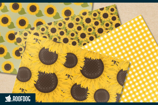 Sunflower digital paper Sunflower digital paper