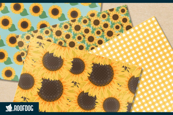 Bright sunflower digital paper Bright sunflower digital paper