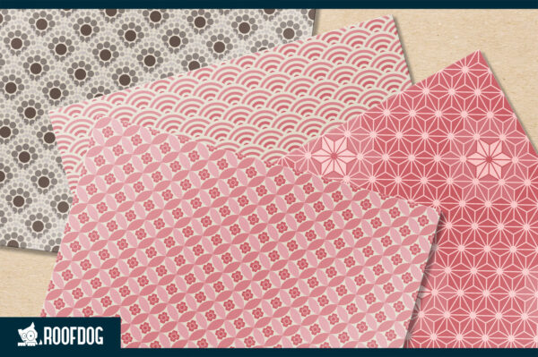 Cacao blossom Japanese style geometric digital paper Cacao blossom Japanese style geometric digital paper