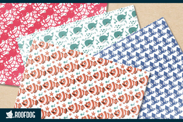 Ocean themed digital paper Ocean themed digital paper