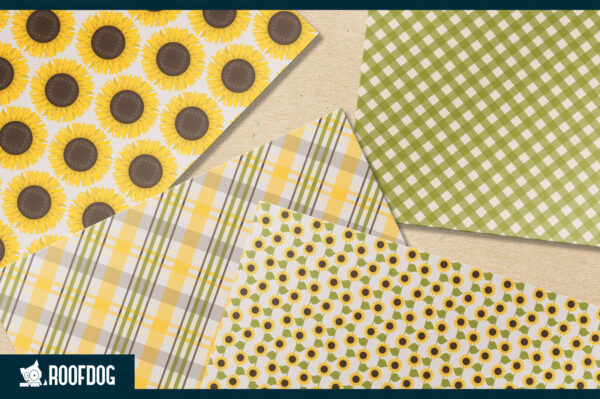 Sunflower digital paper Sunflower digital paper