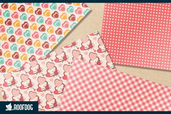 Valentines hearts digital paper Valentines hearts digital paper