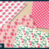 Pink Strawberry Digital Paper Pink Strawberry Digital Paper