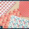 Red strawberry digital paper Red strawberry digital paper