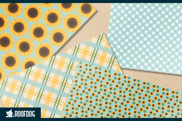 Bright sunflower digital paper Bright sunflower digital paper