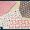 Cacao blossom Japanese style geometric digital paper Cacao blossom Japanese style geometric digital paper