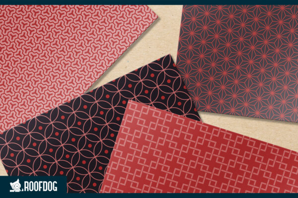 Red and black Japanese style geometric digital paper Red and black Japanese style geometric digital paper