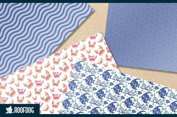 Ocean themed digital paper Ocean themed digital paper