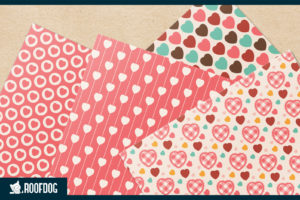 Valentines hearts digital paper