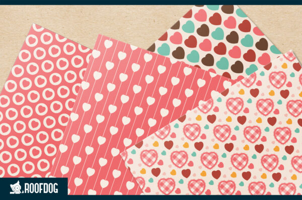 Valentines hearts digital paper Valentines hearts digital paper