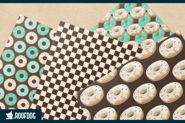 Donut digital paper Donut digital paper