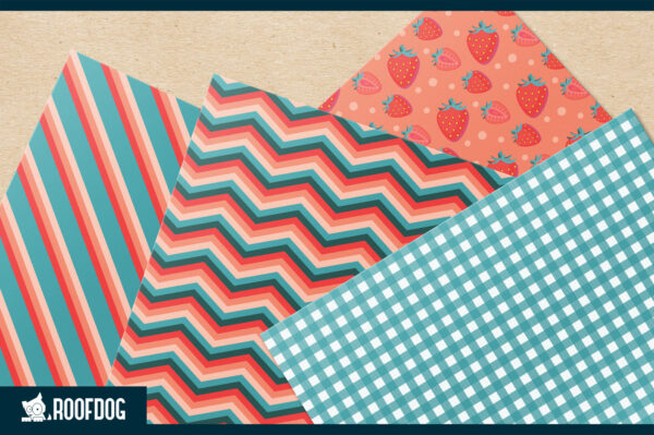 Red strawberry digital paper Red strawberry digital paper