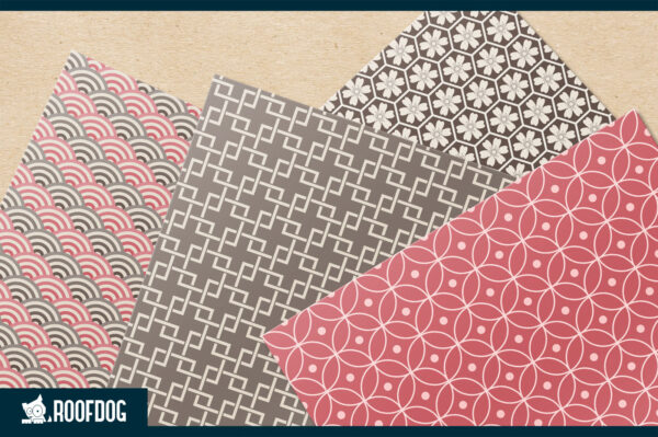 Cacao blossom Japanese style geometric digital paper Cacao blossom Japanese style geometric digital paper