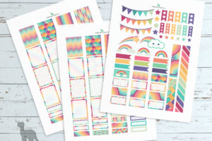 Rainbow planner printables—EC Planner
